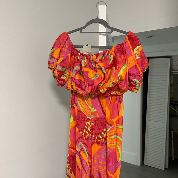 Farm Rio ***BOTH*** Fruit brush crop top NWT and pant NWOT - Picture 5 of 8